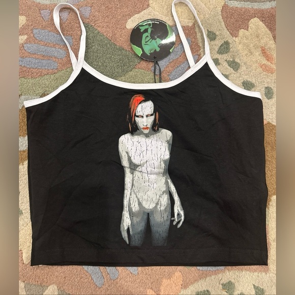 New Unreleased Marilyn Manson X dolls Kill tank crop top Sz M - Picture 1 of 2